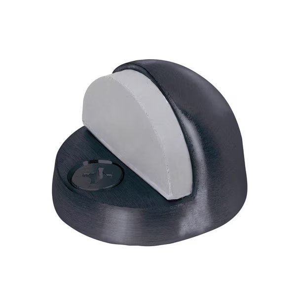 Tell Manufacturing 2 in. L Stainless Steel Matte Black Door Stop Mounts to floor 1-7/8 in., Remington, Mfr#: DT101946